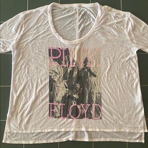 Sheer White Pink Floyd Shirt